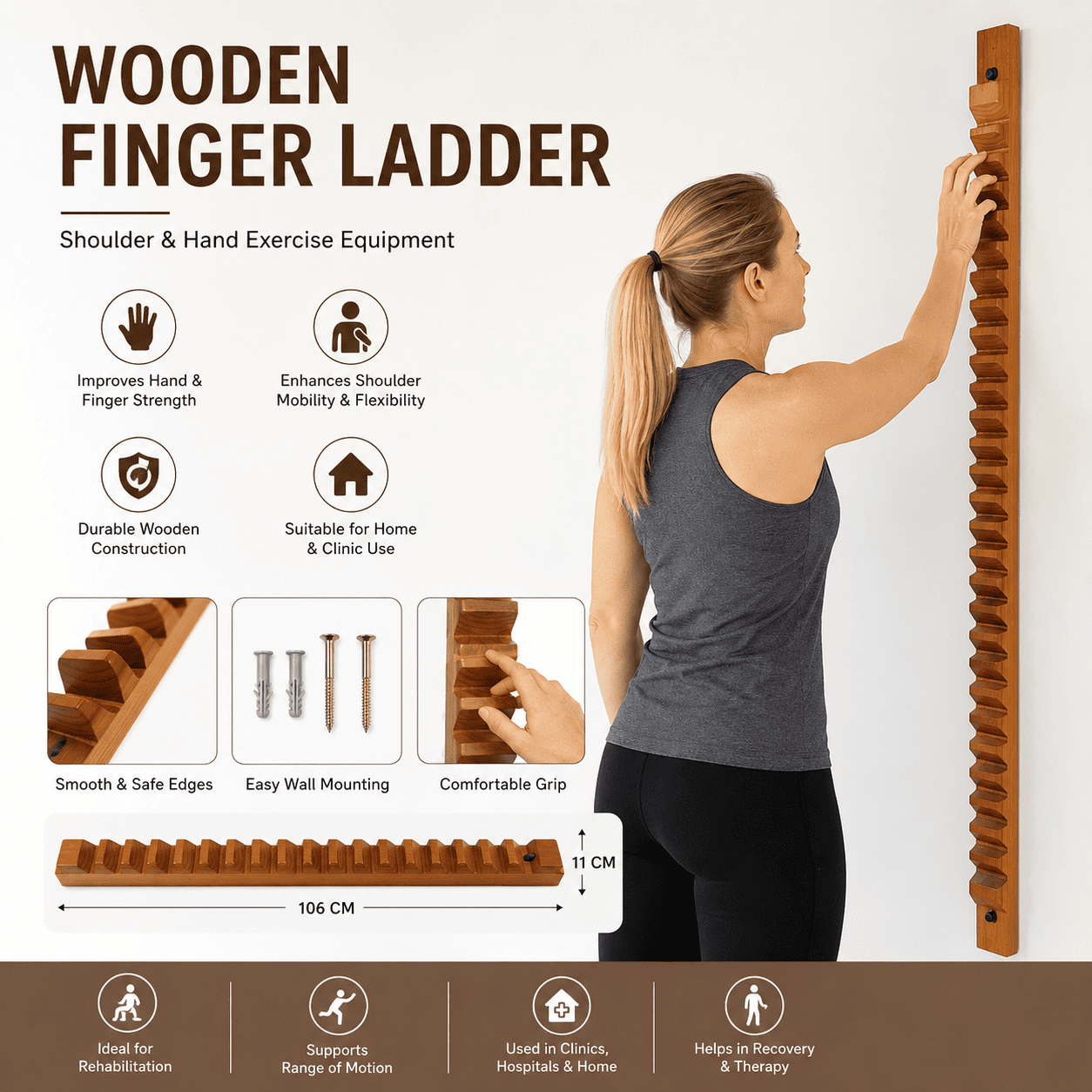 wooden finger ladder