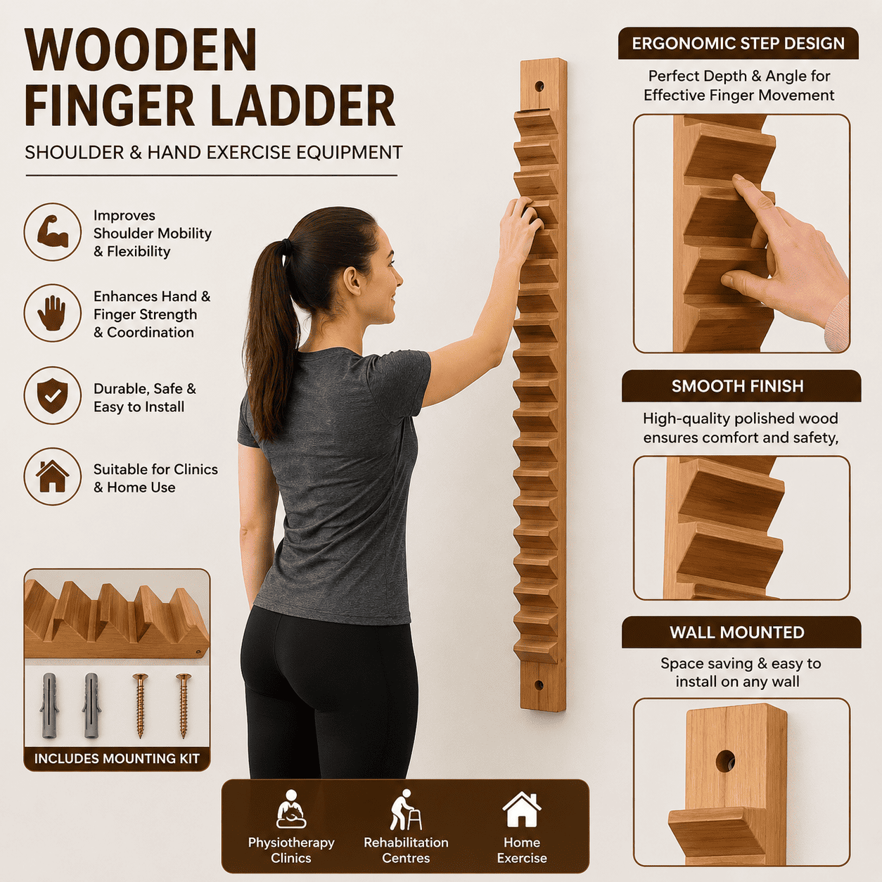 wooden finger ladder